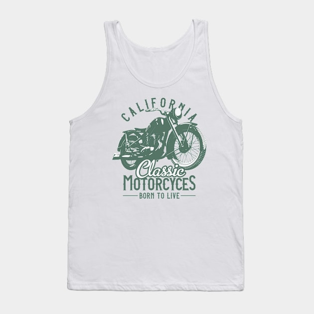 California Classic Motor Born To Live Tank Top by BrillianD